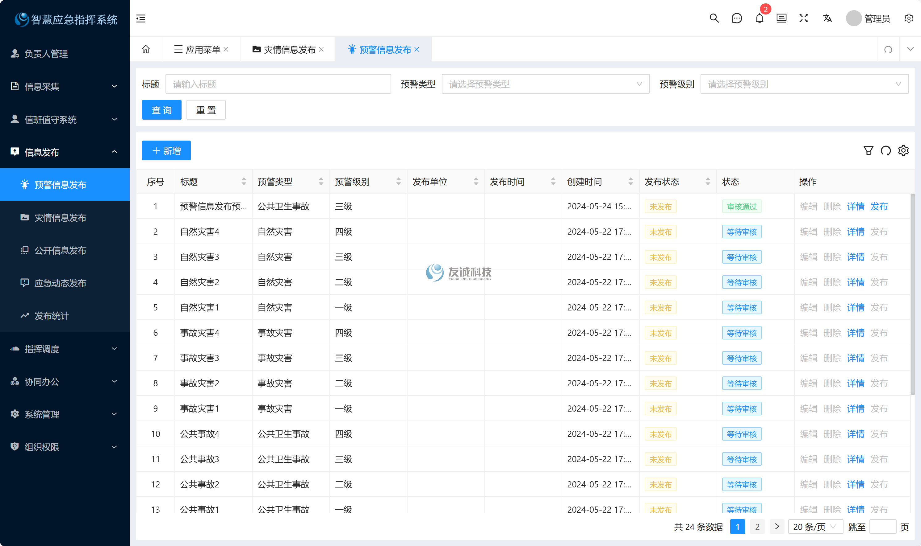 智慧应急指挥管理系统